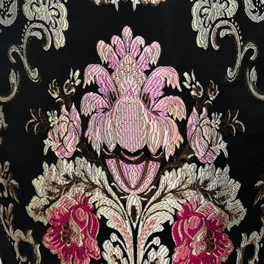 Nicole Miller Collection Black Gold Baroque Print Strapless Corset Dress - Picture 4 of 14